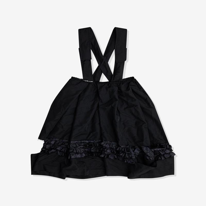 Black Comme des Garons - Polyester Taffeta Frill Pinafore - (Black)