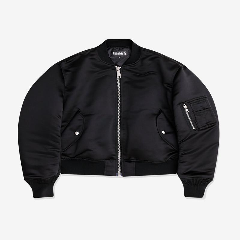 Black Comme des Garons - Reversible Frilled Bomber Jacket - (Black)