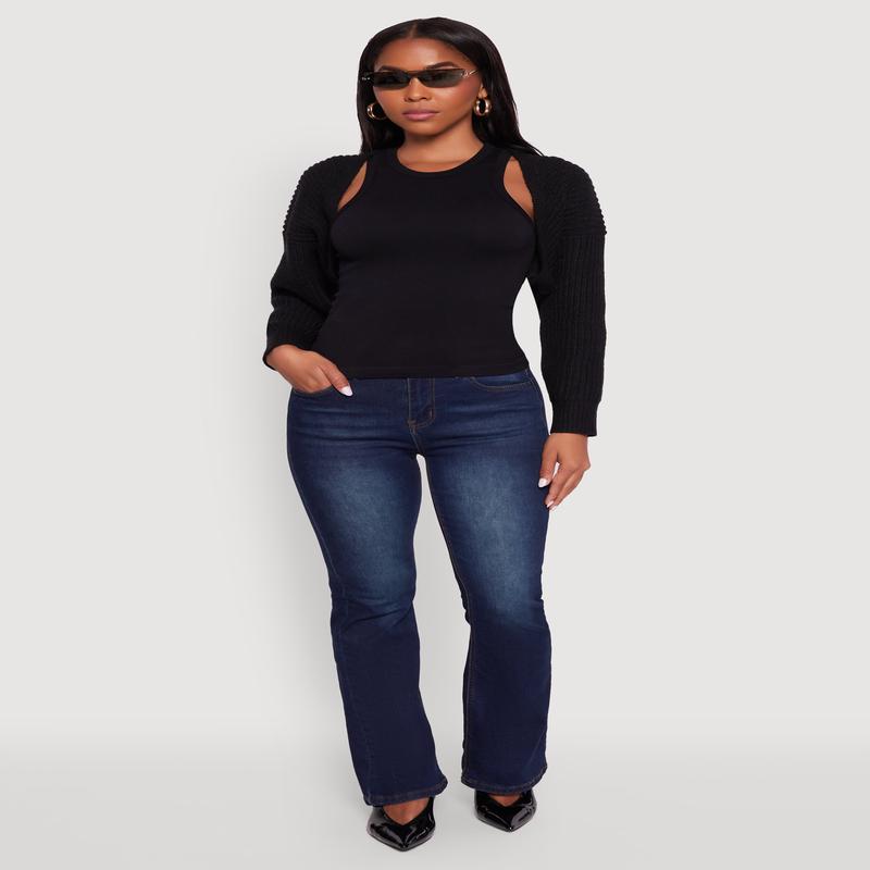 Open Front Cardigan Shrug