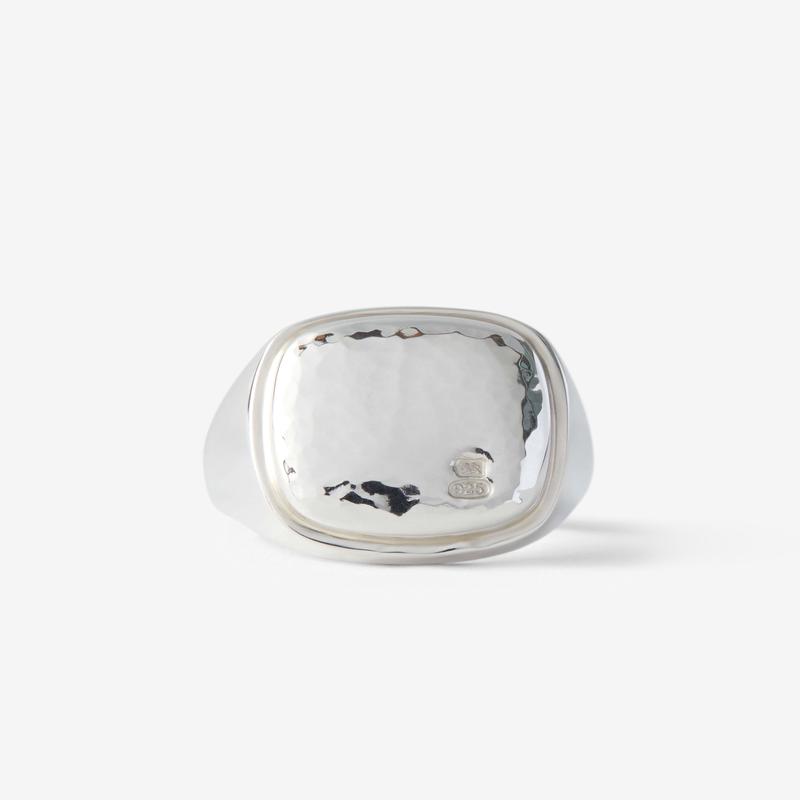 BUNNEY - Heavy Cushion Signet Ring - (Silver)