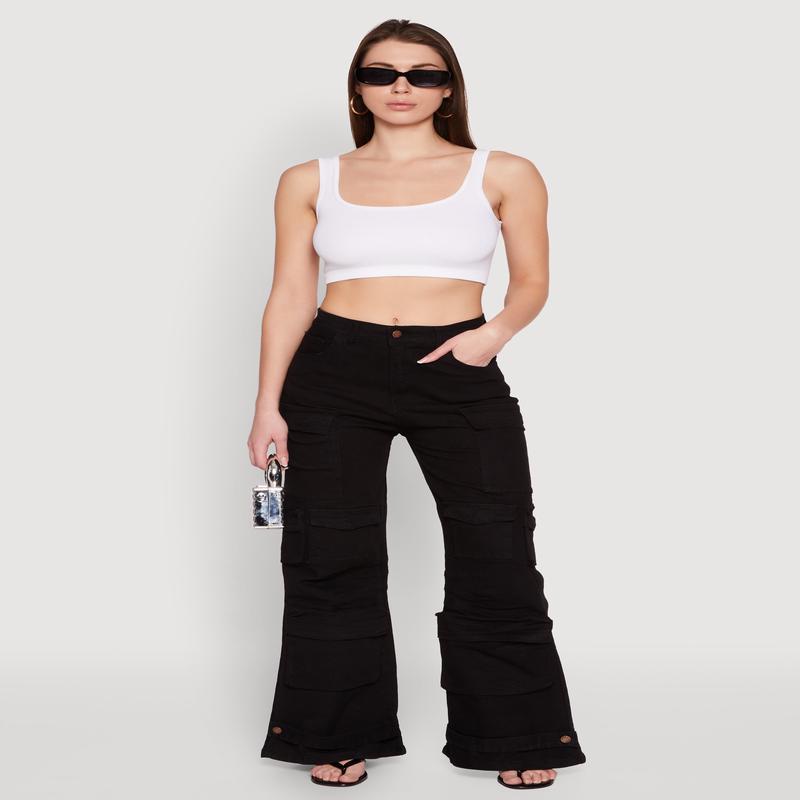 Daisy Cargo Pocket Flare Jeans