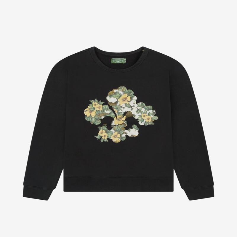 Denim Tears - Men's Cotton Fleur De-Lis Crewneck - (Black)