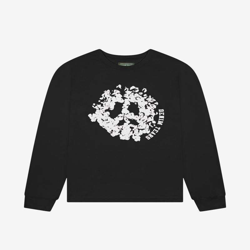 Denim Tears - Mens Peace Wreath Longsleeve T-Shirt - (Black)