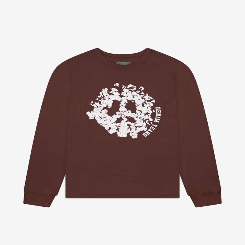 Denim Tears - Mens Peace Wreath Longsleeve T-Shirt - (Brown)