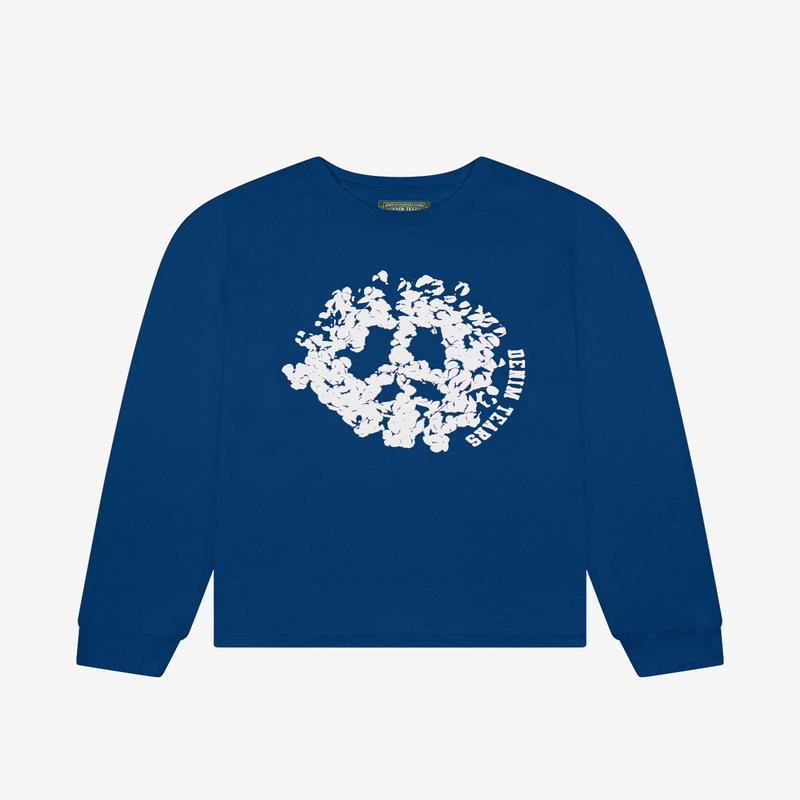 Denim Tears - Mens Peace Wreath Longsleeve T-Shirt - (Navy)