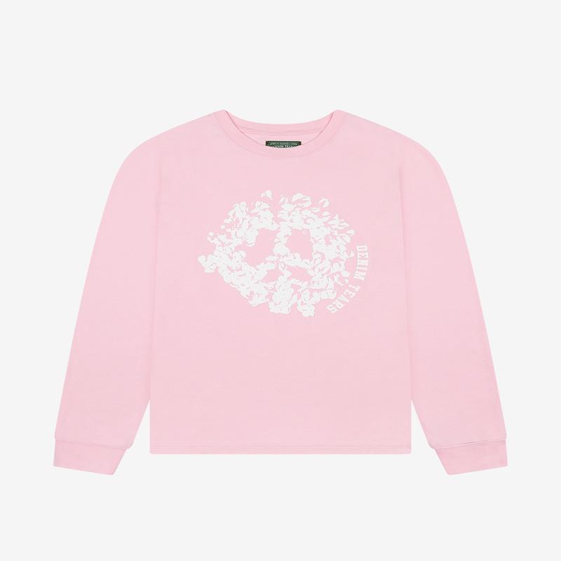 Denim Tears - Mens Peace Wreath Longsleeve T-Shirt - (Pink)