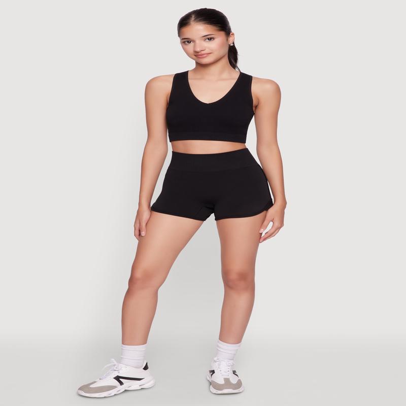 High Waisted Dolphin Shorts for Activewear