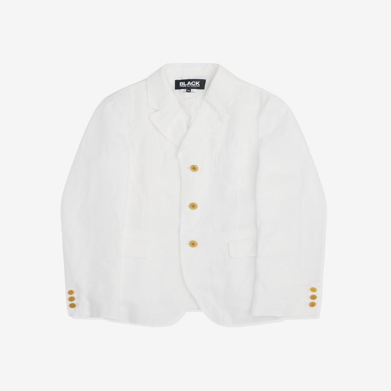 Black Comme des Garons - Single Breasted Blazer - (White)