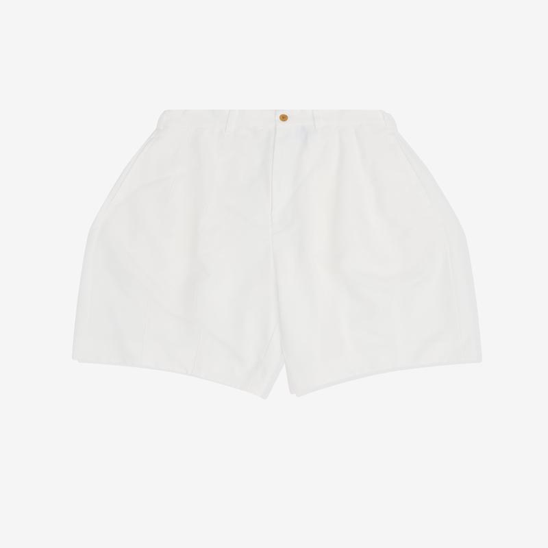 Black Comme des Garons - Wide Leg Shorts - (White)