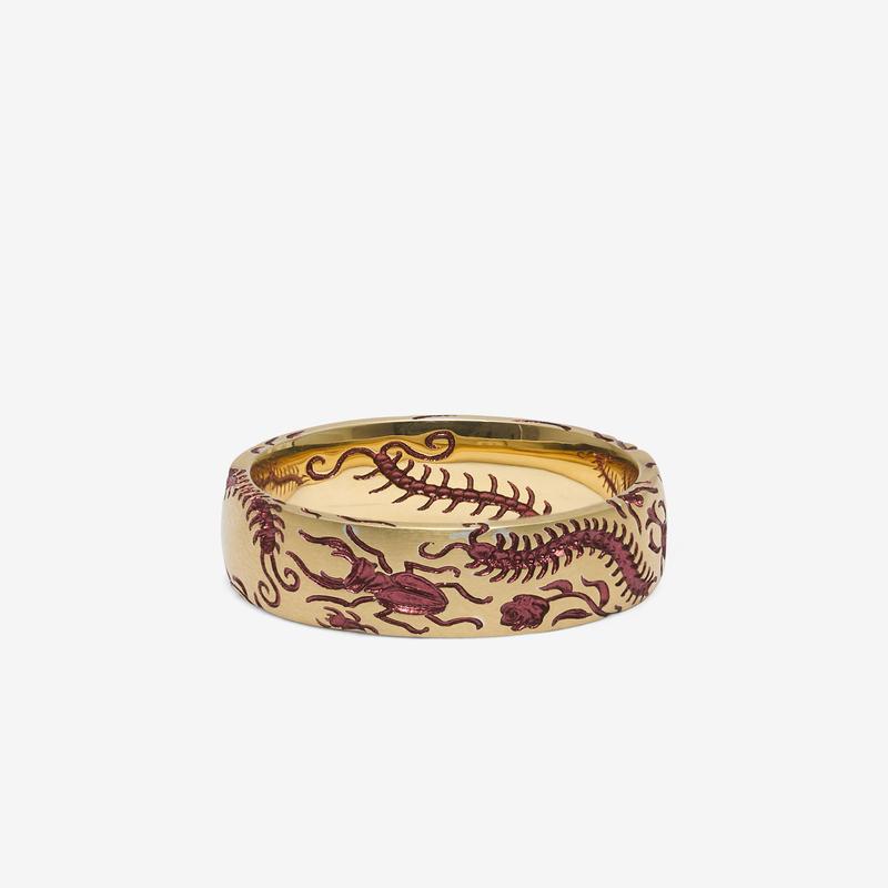 Castro - 8mm Undergrowth Band - (Yellow Gold)