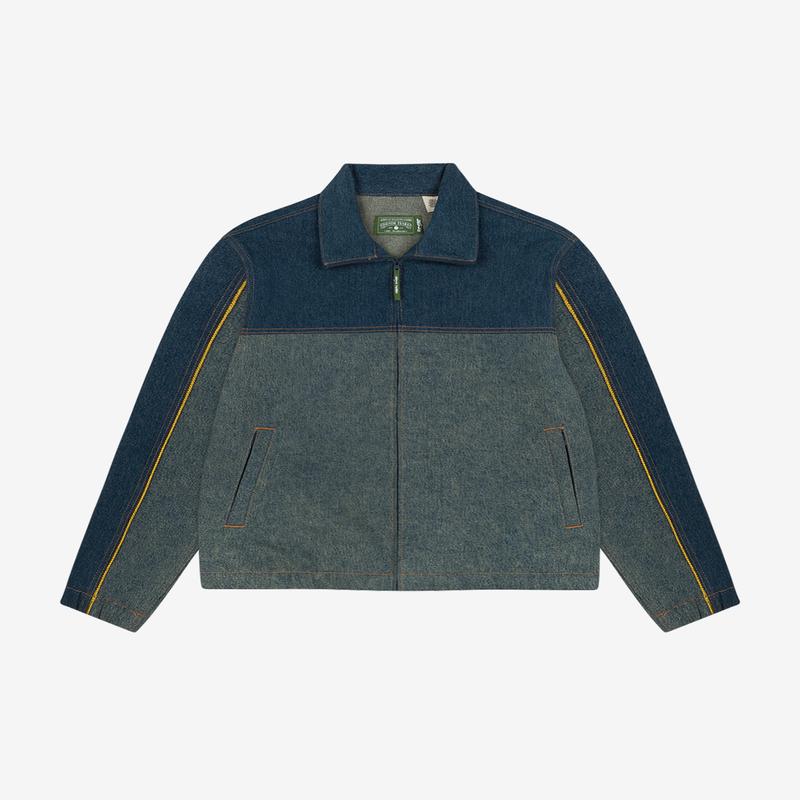 Denim Tears - Mens Cotton Fleur De-Lis Denim Track Jacket - (Blue)