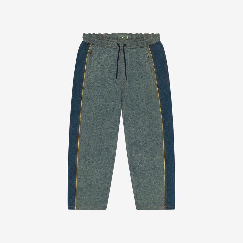 Denim Tears - Mens Cotton Fleur De-Lis Denim Track Pant - (Blue)