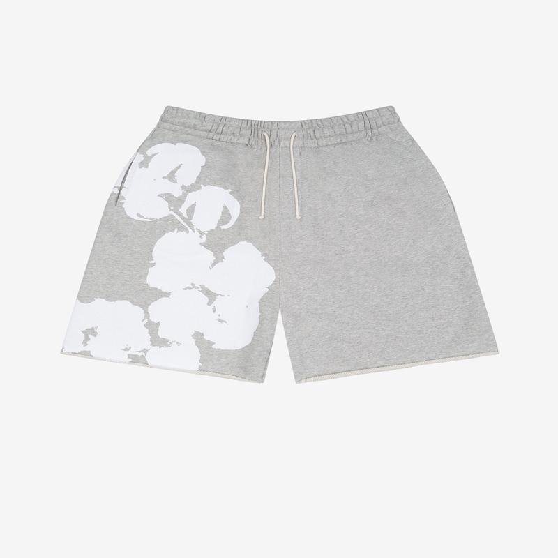 Denim Tears - Mens Jumbo Wreath Sweat Shorts - (Grey)