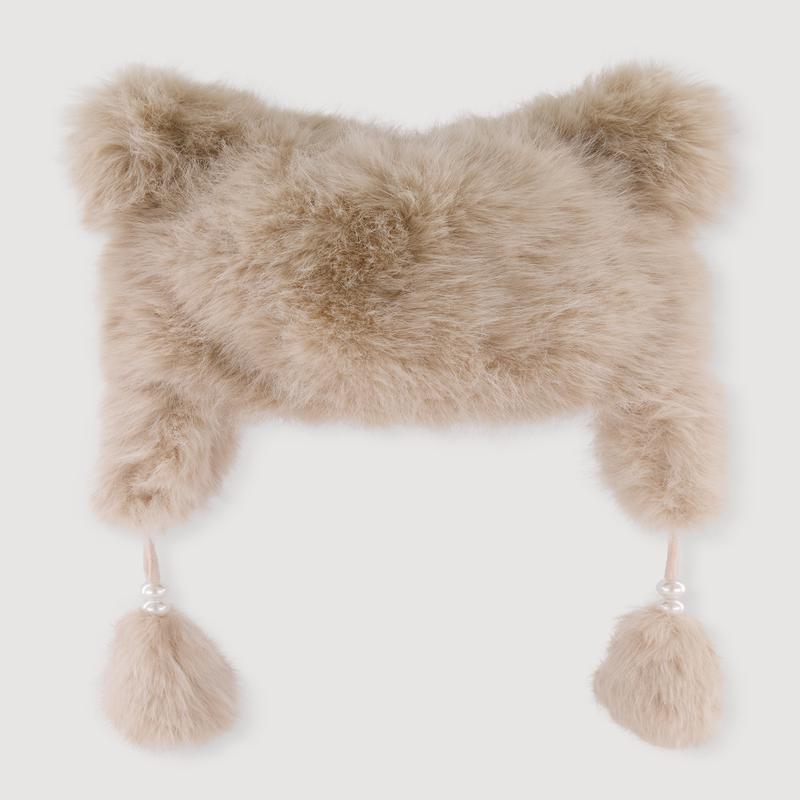 Faux Fur Bear Ears Trapper Hat