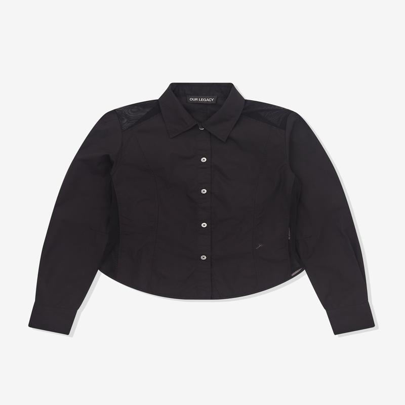 Our Legacy - Womens Cincher Shirt - (Black All Day Poplin)