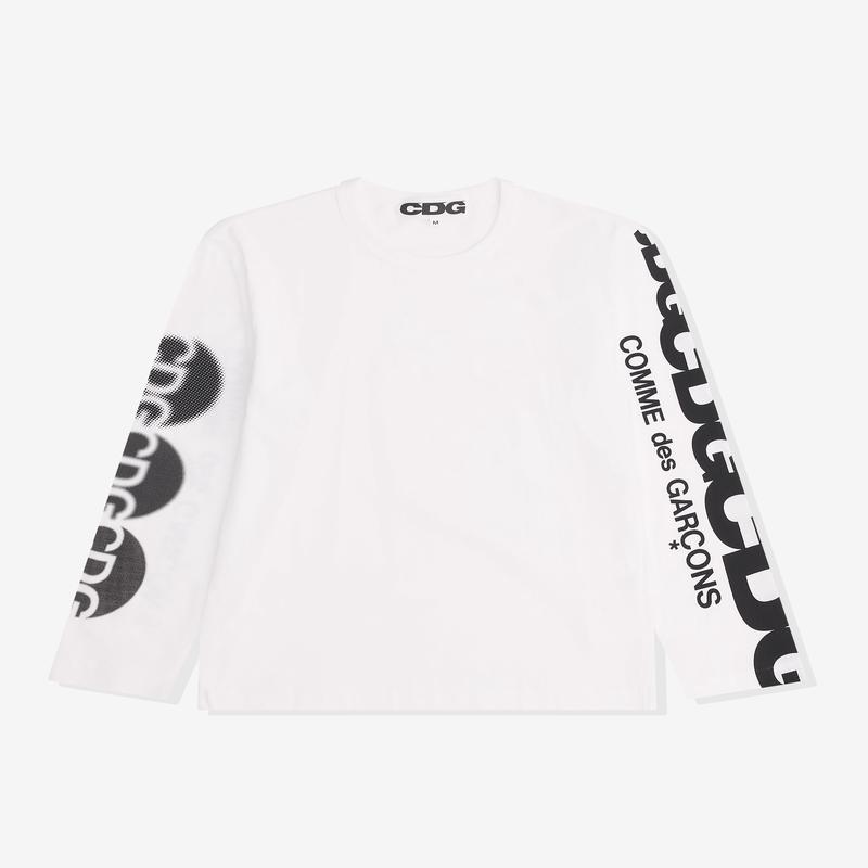 CDG - CDG Logo Long Sleeve T-Shirt - (White)