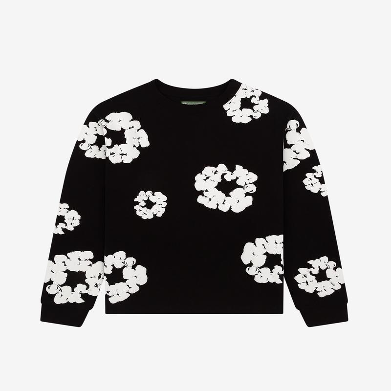 Denim Tears - Men's Cotton Wreath Long Sleeve T-Shirt - (Black)