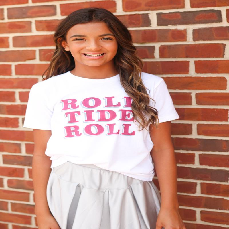 Girls' Scarlet Roll Tide Roll Tee