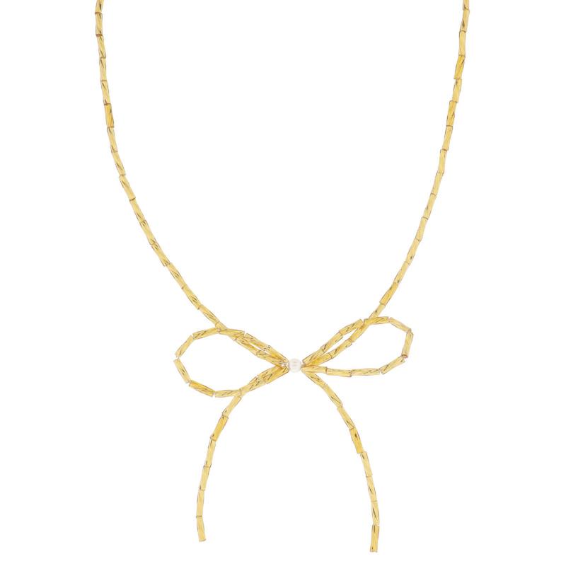 Jane Marie Beaded Bow Necklace