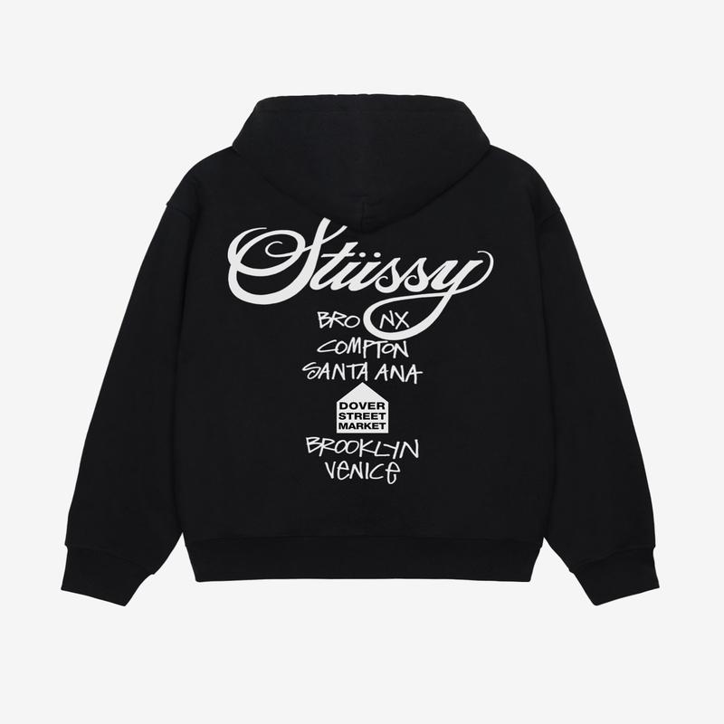 Stssy - Mens DSM World Tour Hoodie - (Black)