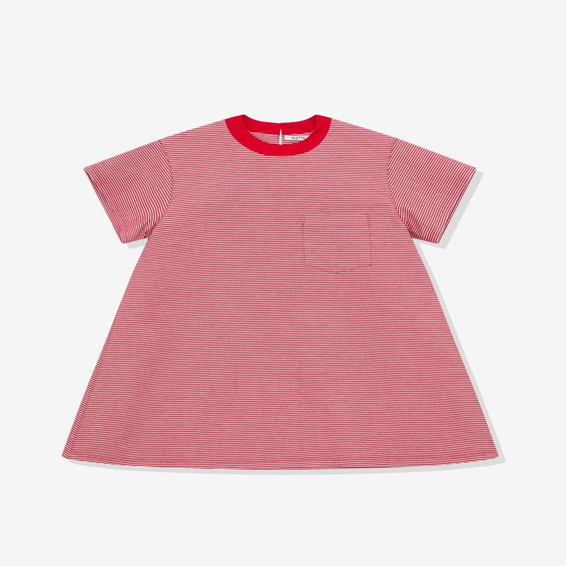 Aletta - Womens DSM Exclusive Striped Dress - (Red)