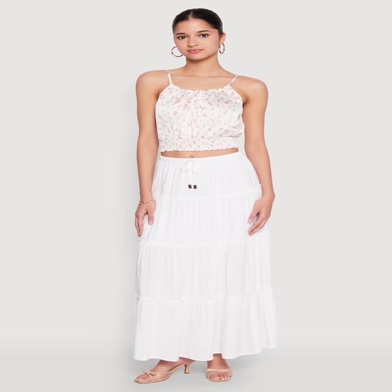 Almost Famous Tiered Maxi Skirt