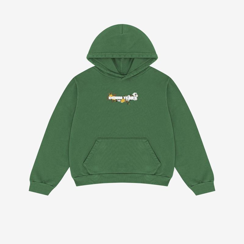 Denim Tears - Mens Embroidered Floral Hoodie - (Green)