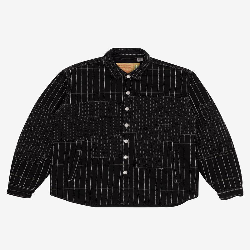 Denim Tears - Mens Peace Patchwork Padded Jacket - (Black)