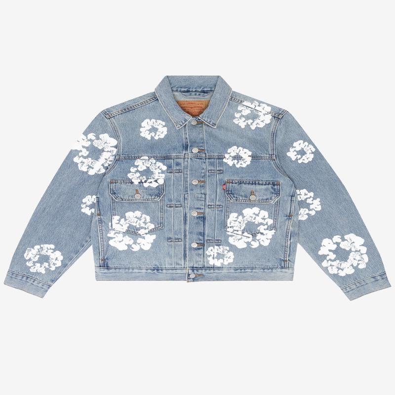 Denim Tears - Mens Type-2 All Over Wreath - (Light Wash)