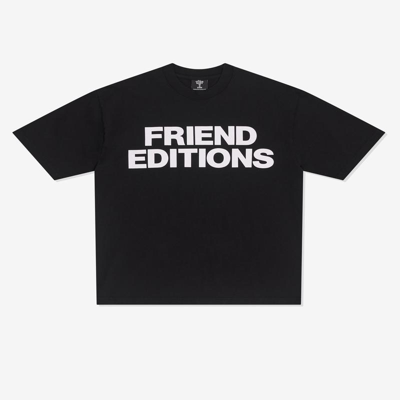 Friend Editions - Mens Two Line Short Sleeve T-Shirt - (Black)