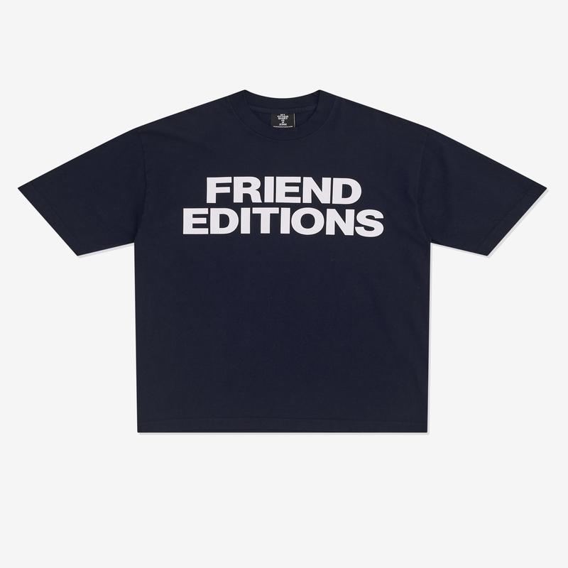 Friend Editions - Mens Two Line Short Sleeve T-Shirt - (Navy)