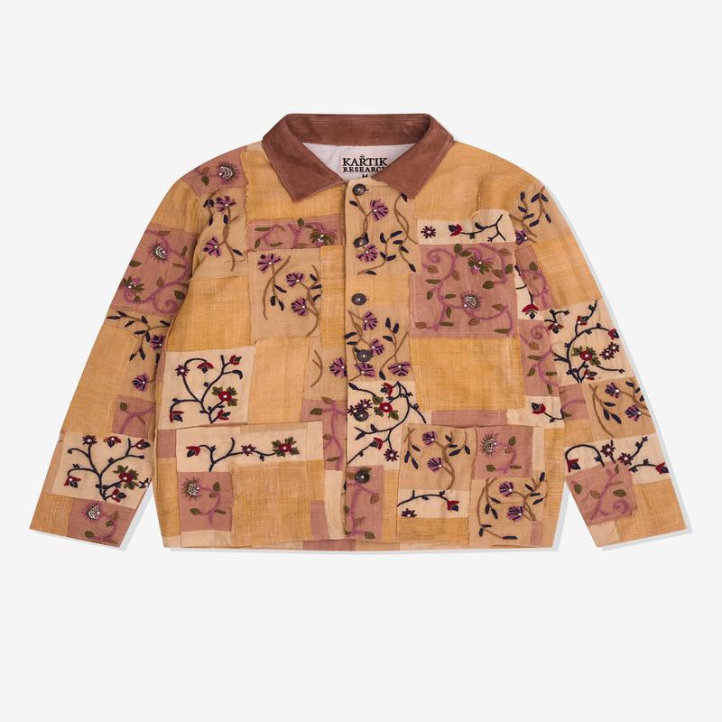 Kartik Research - Mens Patchworked Chore Coat - (Yellow)