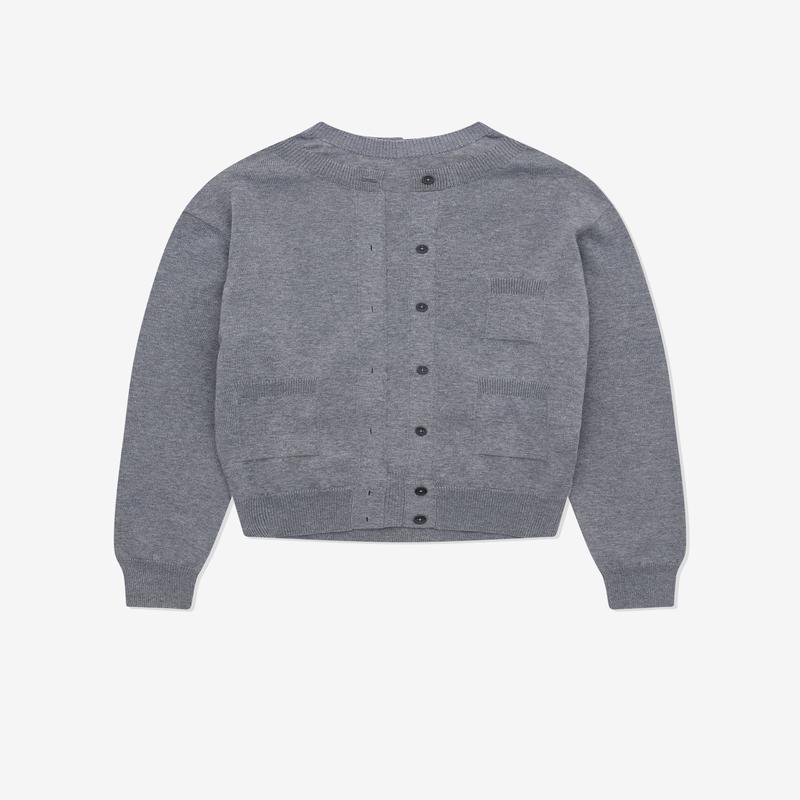 Marie Adam-Leenaerdt - Womens Trompe L'Oeil Cardigan - (Grey)