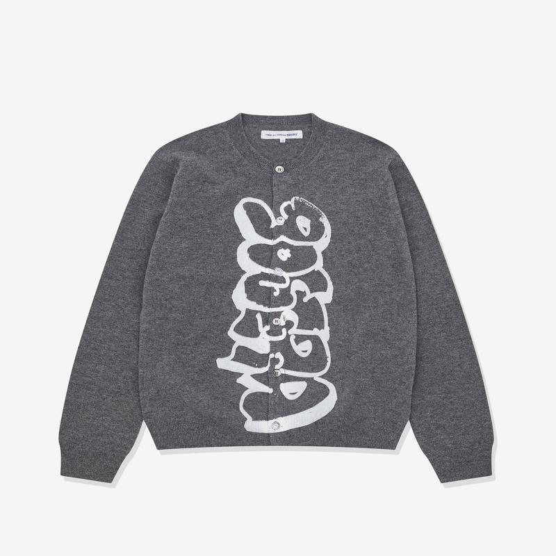 CDG Shirt - Mens A$AP Nast 90s Era Crewneck Cardigan - (Grey)