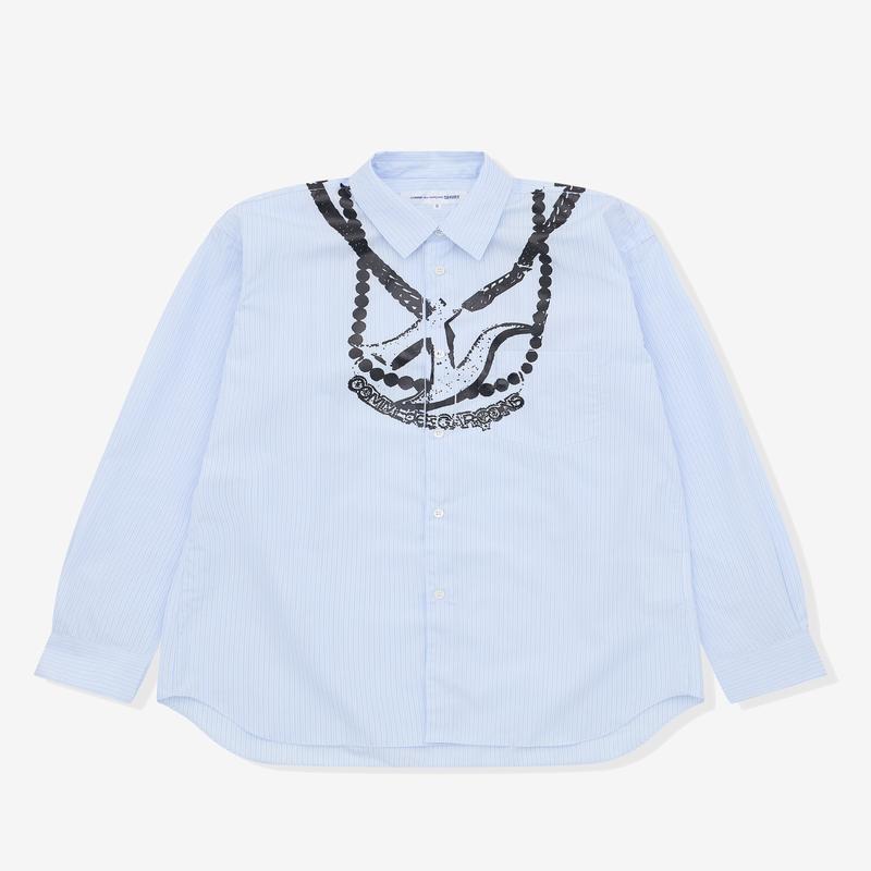 CDG Shirt - Mens A$AP Nast Chain Shirt - (Pinstripe)