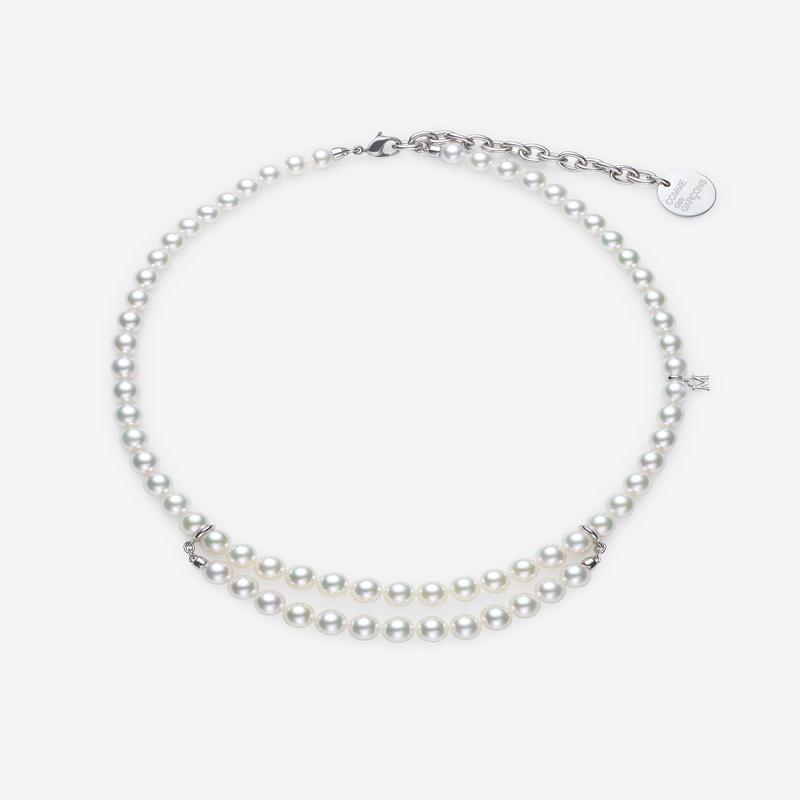 Comme des Garons - Mikimoto Necklace - (Silver)