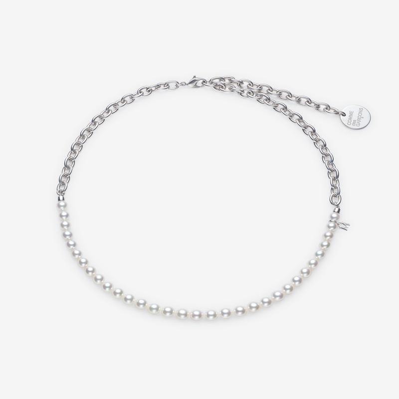Comme des Garons - Mikimoto Pearl Necklace - (Silver)
