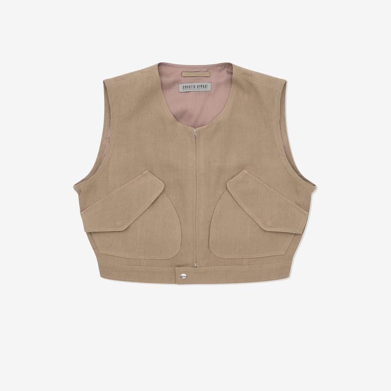 Our Legacy Work Shop - Mens Armani Volo Vest - (Oliva Pure Linen)