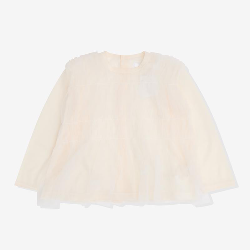 Tao - Womens Tulle Gathered T-Shirt - (White)