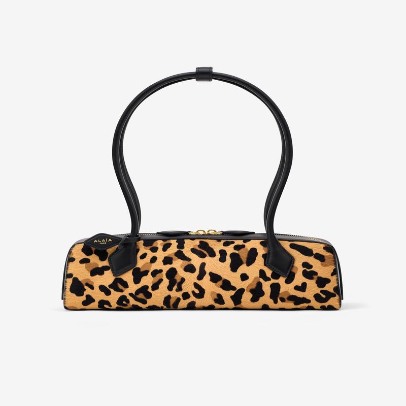 Alaa - Womens Teckel Medium Leopard Bag - (Leopard Print)