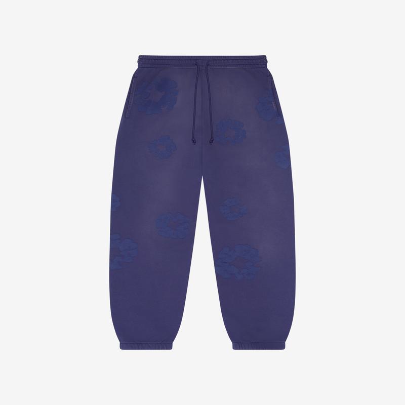 Denim Tears - Mens Mono Cotton Wreath Sweatpants - (Washed Blue)