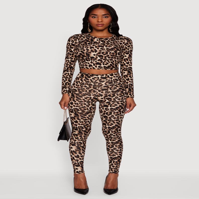 Leopard Print High Waisted Leggings