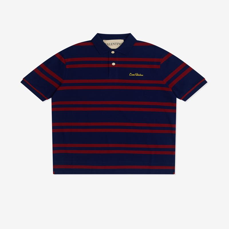 Valentino - Mens Chez Valentino Polo - (Navy/Burgundy)