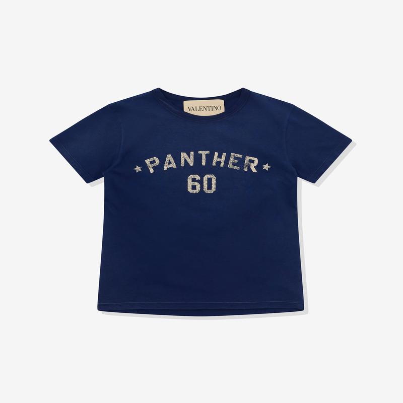 Valentino - Mens Chez Valentino Print T-Shirt - (Blue)