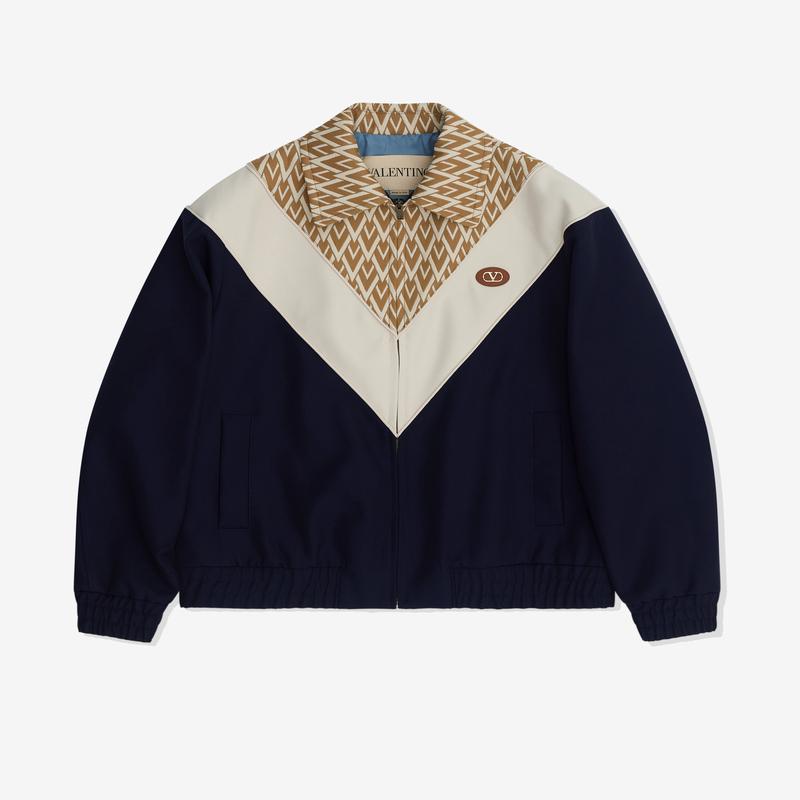 Valentino - Mens Zip V-Logo Jacket - (Blue)