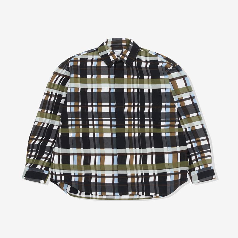 Bottega Veneta - Men's Cotton Check Shirt - (Multicolour)