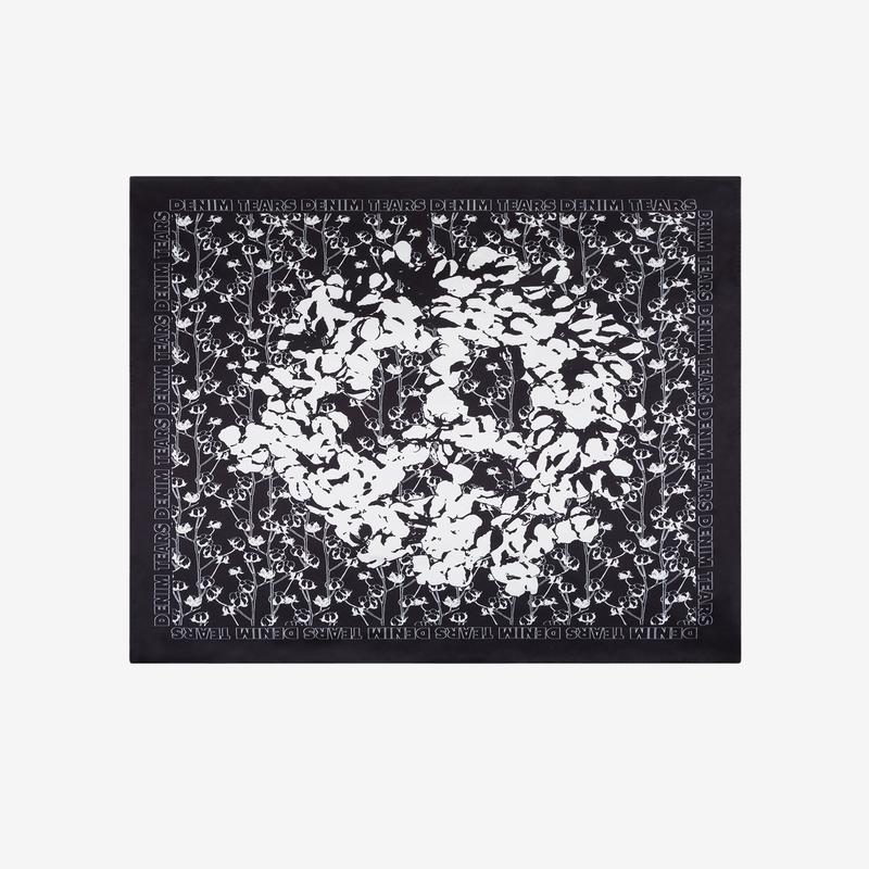 Denim Tears - Cotton Peace Wreath Silk Scarf - (Black)