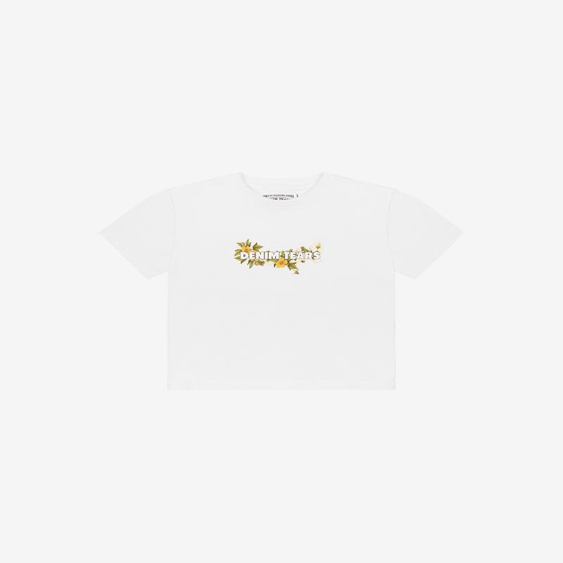 Denim Tears - Kids Cotton Floral Logo T-Shirt - (White)