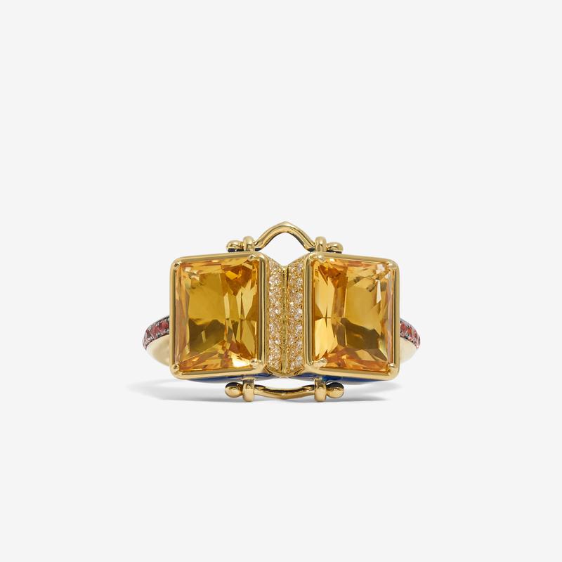 Francesca Villa - Lovers Citrine Ring - (Yellow Gold)
