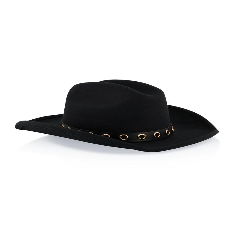 Grommet Detail Cowboy Hat